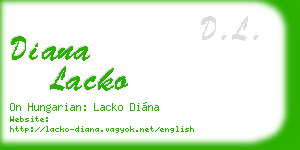 diana lacko business card